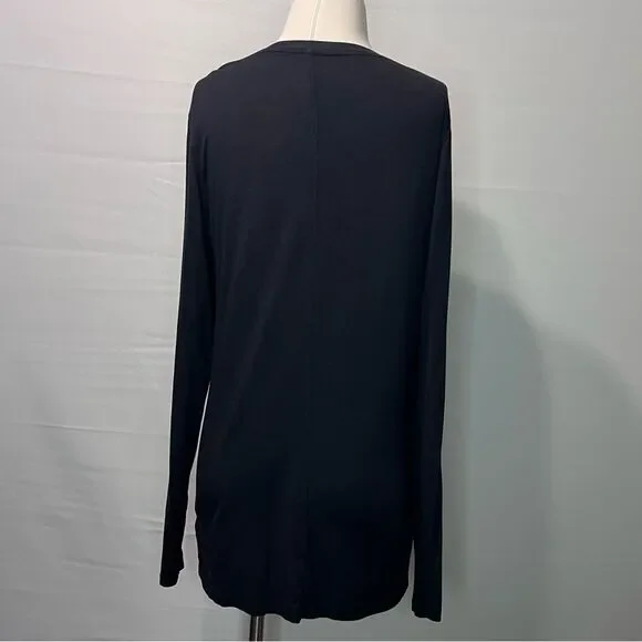 Aritzia The Group by Babaton Scoop Neck Black Long Sleeve Top Size Large - Picture 3 of 7